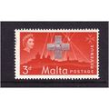 MALTA 1957 3d VERMILION SG 284 M / MINT