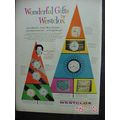 WESTCLOX 1958 Christmas clocks watches gift vin...