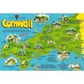 England CORNWALL Map Postcard (Hinde 2DC2055)