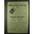 1909 Johnson's Wood Dye Ad