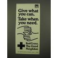 1975 Red Cross Ad - Give What You Can