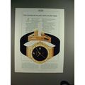 1989 Hublot Watch Ad - Time Divided into Two Parts