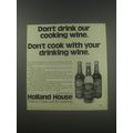 1975 Holland House Cooking Wines Ad - Don't drink our cooking wine