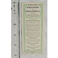 Vintage bookmark - Publications of Temple Press
