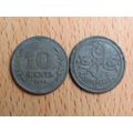 Netherlands 1941 10 Cents Coin