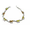 Galloping Horse Linked Bracelet Yellow Dyed Pau...