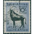 South Africa 1954 10s black & cobalt SG164 used