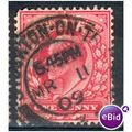 GB stamps 1902-10 KEV11 - 1d SG219 Stockton On ...