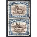 1927 SOUTH AFRICA Sg36 1/- BILINGUAL PAIR GOOD ...