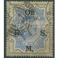 India 1909 O71 15 Rupees Blue & Olive-Brown On ...