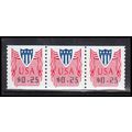 CVP33 25c Shield Very Fine MNH Strip of 3 PA5317