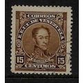 VENEZUELA 1915 15c BROWN SIMON BOLIVAR SG 382 F...