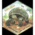 INDIA, REPTILE, Aldabra Giant Tortoise, Aldabrachelys gigantea), green 2008, 15r