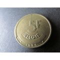 1986 BELGIUM FIVE FRANCS DUTCH TEXT - COIN - 2....