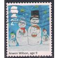 GB 2017 QE2 2nd Christmas Snowmen Family used S...