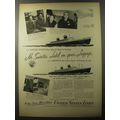 1953 United States Lines Cruise Ad - No smarter label on your luggage