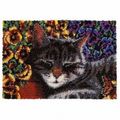 (106) Craftways FELINE & FLOWERS Latch Hook Kit...