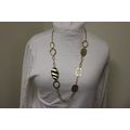 Chico's gold toned necklace, 37", pre-owned but...