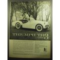 1958 Triumph TR3 Car Ad - Greatest thrill in the country