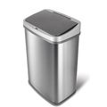 Grey 13-Gallon Stainless Steel Kitchen Trash Ca...