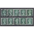 BULK STOCK.2p Myrtle-Green x 10.Type Unchecked....