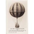 Aircraft RP Postcard First Hydrogen Balloon Asc...