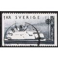 Sweden Fa 890: 1 Kr. black-blue Seafaring: Trai...