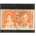 St Helena KGVI 1937 Coronation 2d Orange Used S...