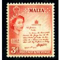 MALTA 1956 SG 272 3d ROSE RED M / MINT #