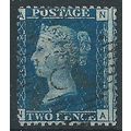 1858 SG47 2d Blue Plate 13 Good+ Used Check Let...