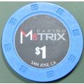 M8trix. $1 Casino Chip. San Jose, CA. Z86.