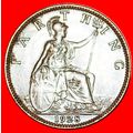 MISTRESS OF SEAS: UNITED KINGDOM★ FARTHING 1928...