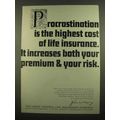 1965 Union Central Life Insurance Ad - Procrast...