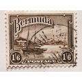 Bermuda KGV 1936 1/- 6d Brown Used SG 106 Sc 11...