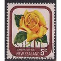 New Zealand 5 cents Diamond Jubilee Rose used s...