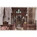 Welby Lincolnshire Church Interior Old Postcard