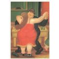 Botero La Danse Columbian Dance Painting Postcard