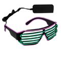 Electro Luminescent Green and Pink Shutter Shades