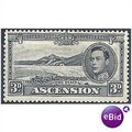 Ascension Island 1940 SG42a 3d Black & Grey Mtd...