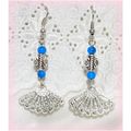 Sale Tibetan Tribe Fan Blue Turquoise Bead Hook...