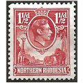 Northern Rhodesia 1938 SG29 1 1/2d Carmine-Red ...