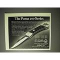 1976 Puma 200 Series Knife Ad
