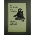 1968 U.S. Forest Service Advertisement - Smokey Bear - Be my guest, but please