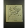 1954 American Airlines Advertisement - Cartoon by George Price - Gazelles