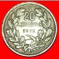 HAMMER AND SICKLE (1919-1941): CHILE ★ 20 CENTA...