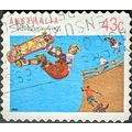 STAMP AUSTRALIA SG1260 1990 43c Sports Skateboa...