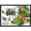 Angola OISEAUX LES PERROQUETS BLOC OBLITERE ( U...
