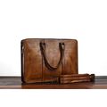 Nouveau sac à main homme cuir tanné végétal rét...