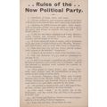 Rules Of The New Political Party Antique Politi...