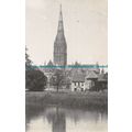R092979 Old Postcard. Church and Lake